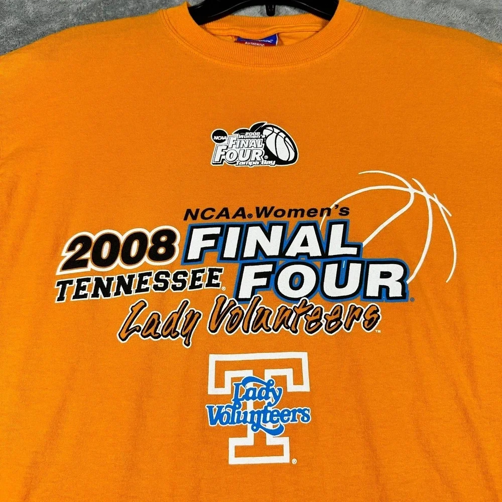 Champion Tennessee Lady Volunteers Shirt Mens Large Orange 2008 NCAA Final Four - Picture 2 of 6